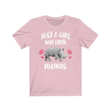 Just A Girl Who Loves Rhinos Shirt, Rhino Lover Shirt, Rhino Lover Gift, Rhino Shirt, African Rhino, Animal Adult Kids Image 4