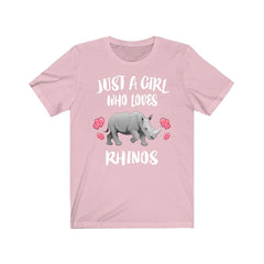 Just A Girl Who Loves Rhinos Shirt - rhino print design