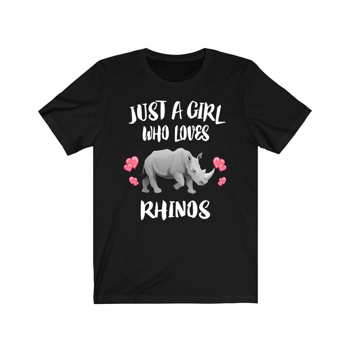 Just A Girl Who Loves Rhinos Shirt, Rhino Lover Shirt, Rhino Lover Gift, Rhino Shirt, African Rhino, Animal Adult Kids Image 1