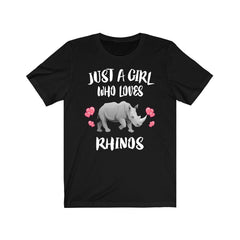 Just A Girl Who Loves Rhinos Shirt - rhino print design