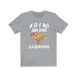 Just A Boy Who Loves Parasaurolophus Dinosaur Shirt, Parasaurolophus Lover Shirt, Dinosaur Shirt, Hadrosaurid Lover, Animal Adult Kids Shirt Image 3