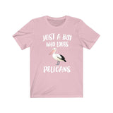 Just A Boy Who Loves Pelicans Shirt, Pelican Lover Shirt, Birding Shirt, Pelican Lover, Animal Adult Kids Shirt Image 4