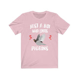 Just A Boy Who Loves Pigeons Shirt, Pigeon Lover Shirt, Birding Shirt, Pigeon Lover, Animal Adult Kids Shirt Image 4