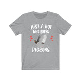 Just A Boy Who Loves Pigeons Shirt, Pigeon Lover Shirt, Birding Shirt, Pigeon Lover, Animal Adult Kids Shirt Image 3
