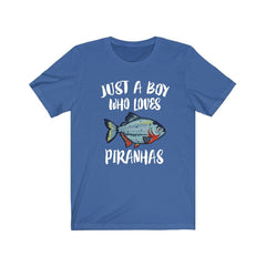 Just a boy who loves piranhas Amazon freshwater predator fish tee