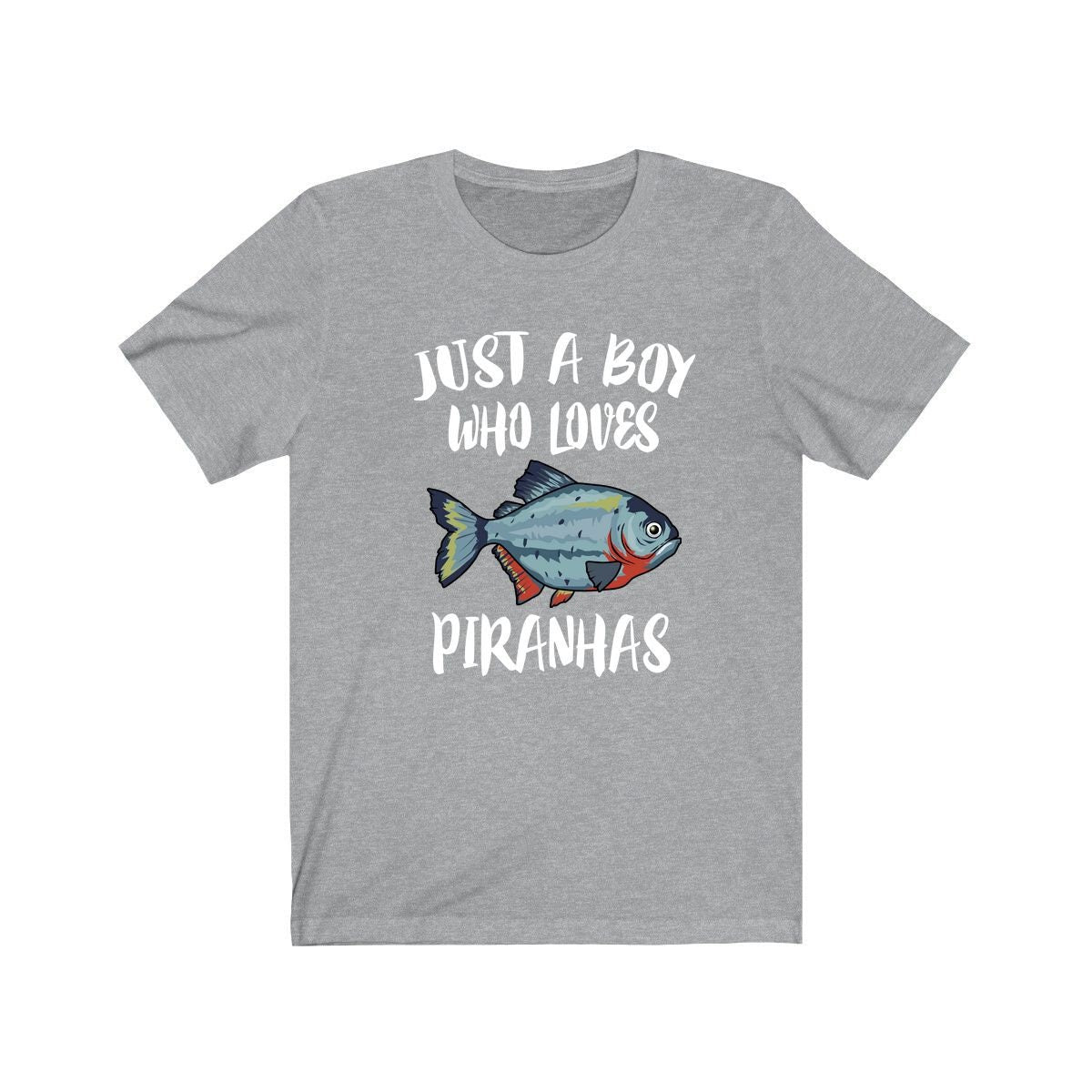 Just A Boy Who Loves Piranhas Fish Shirt, Piranha Lover Shirt, Fish Shirt, Piranha Lover, Animal Adult Kids Shirt Image 3