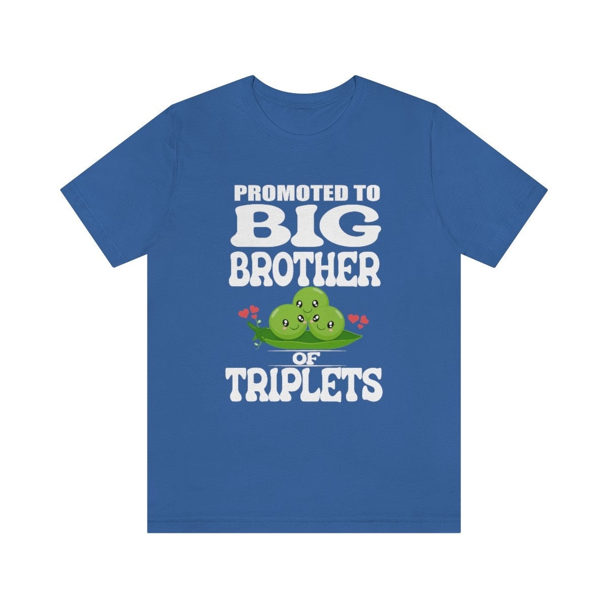 Promoted To Big Brother Of Triplets Shirt, Big Brother Of Triplets Gift, Big Brother Of Triplets T-Shirt Pregnancy Announcement Peas Shirt Image 3
