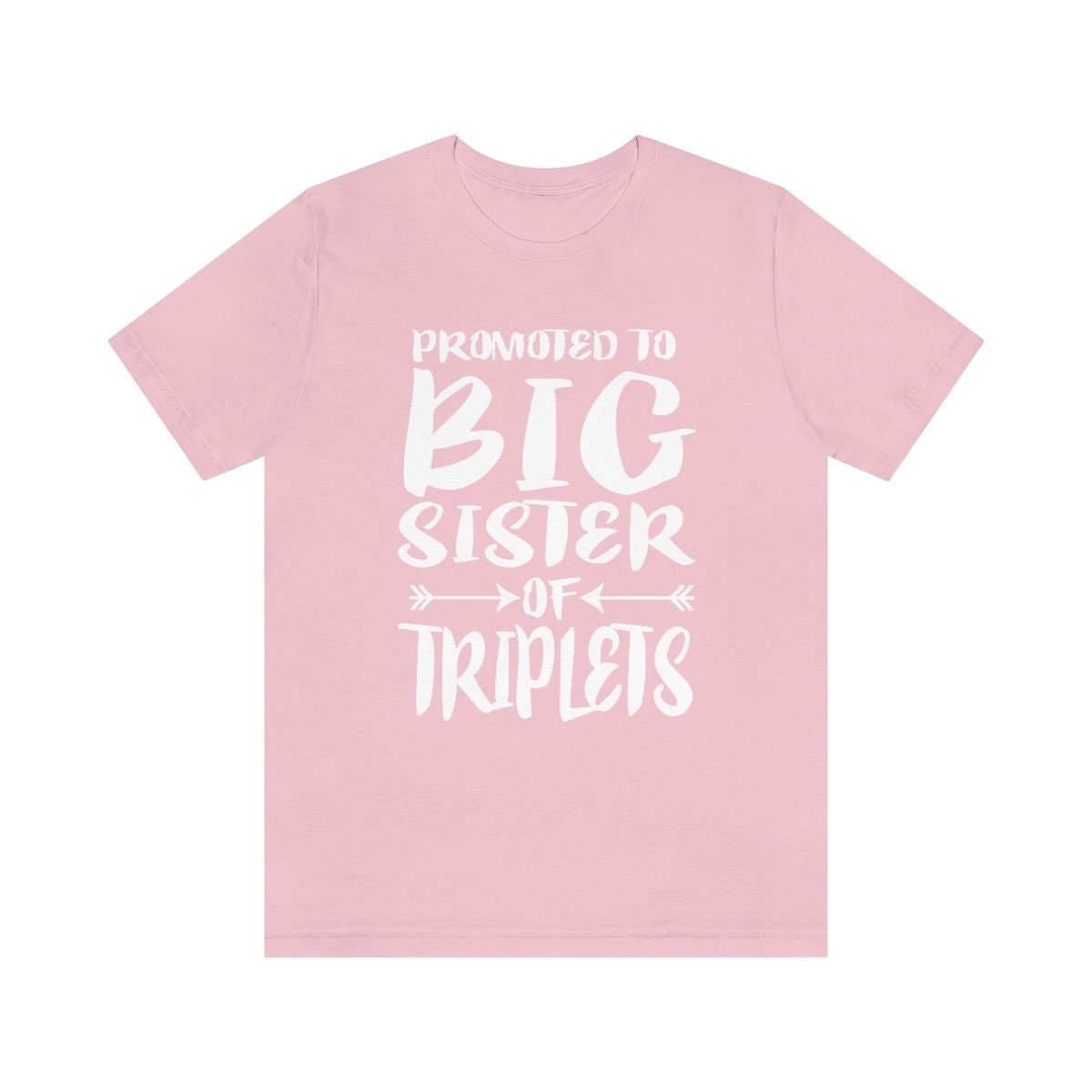 Promoted To Big Sister Of Triplets Shirt, Big Sister Of Triplets Shirt, Big Sister Of Triplets Gift, Announcement Gift T-Shirt Image 3