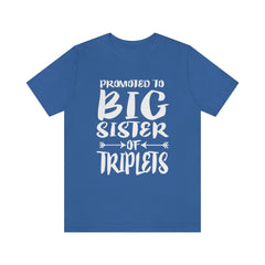 Promoted to big sister of triplets sibling announcement tee for girl