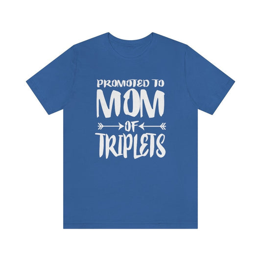 Promoted to mom of triplets peas in a pod pregnancy announcement tee