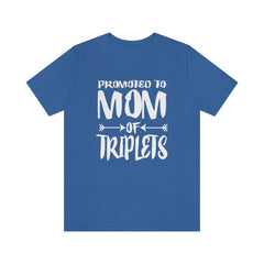 Promoted to mom of triplets peas in a pod pregnancy announcement tee