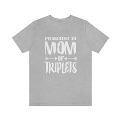 Promoted to mom of triplets peas in a pod pregnancy announcement tee