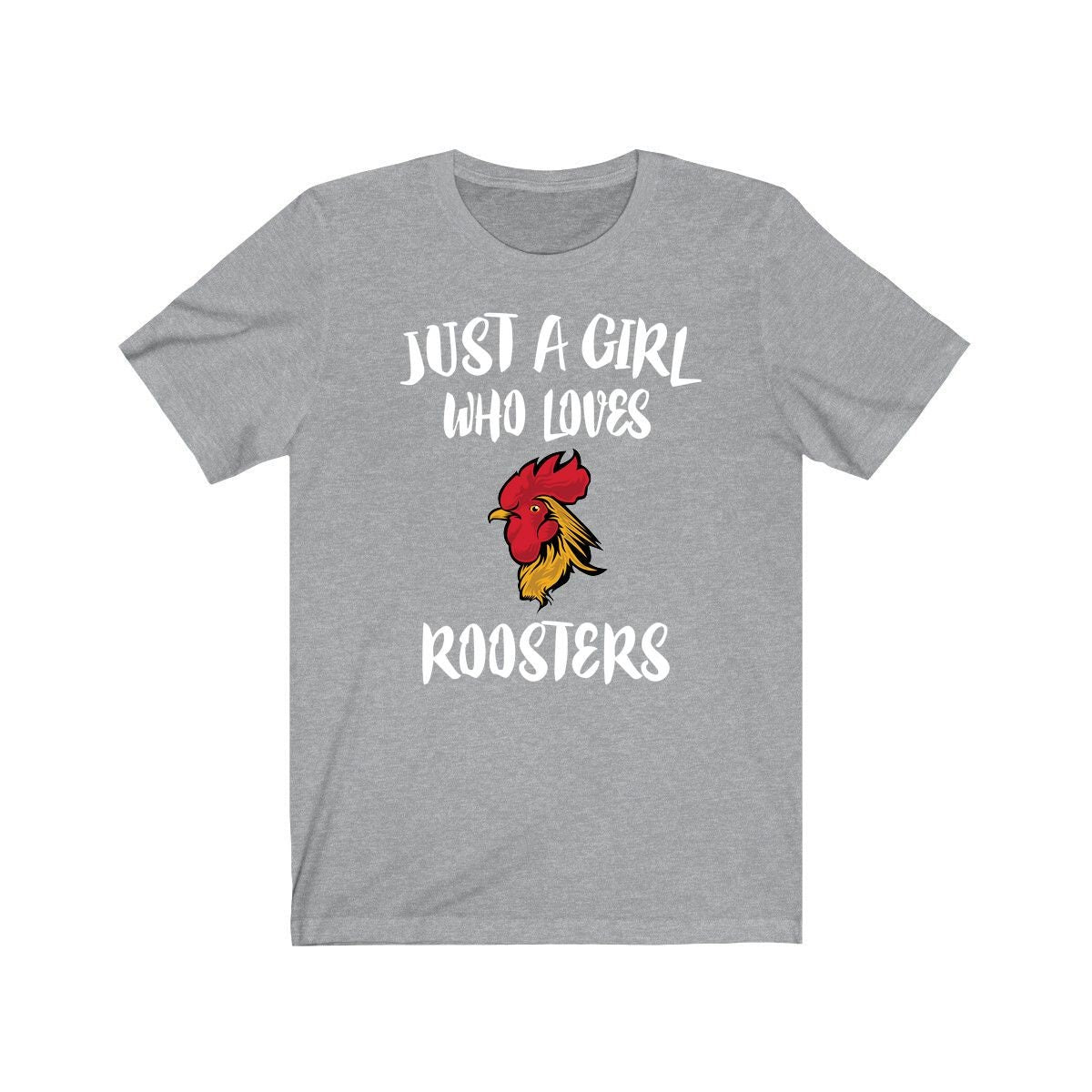 Just A Girl Who Loves Roosters Chicken Shirt, Chicken Lover Shirt, Chicken Lover Gift, Chicken Shirt, Rooster Shirt, Animal Adult Kids Image 1