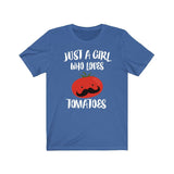 Just A Girl Who Loves Tomatoes Shirt, Tomato Lover Shirt, Tomato Lover Gift, Vegetable Lover Shirt, Vegan Shirt, Animal Adult Kids Image 3