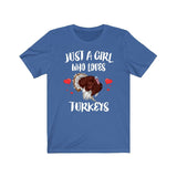 Just A Girl Who Loves Turkeys Bird Shirt, Turkey Lover Shirt, Turkey Lover Gift, Turkey Lover Shirt, Turkey Shirt, Animal Adult Kids Image 1