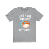 Just A Boy Who Loves Pufferfish Fish Shirt, Pufferfish Lover Shirt, Fish Shirt, Pufferfish Lover Gift, Animal Shirt Image 3