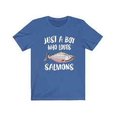 Just A Boy Who Loves Salmons Fish Shirt - salmon print design