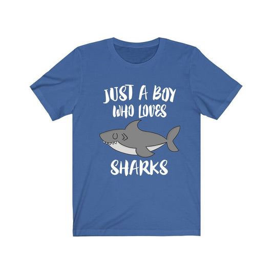 Just A Boy Who Loves Sharks Shirt, Shark Lover Shirt, Shark Shirt, Shark Lover Gift, Animal Shirt Image 2