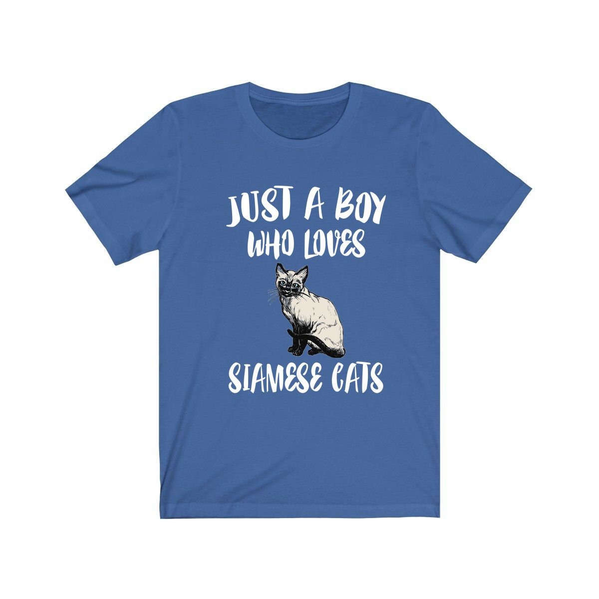 Just A Boy Who Loves Siamese Cats Shirt, Siamese Cat Lover Shirt, Cat Shirt, Siamese Cat Lover Gift, Animal Shirt Image 1