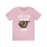 Just A Boy Who Loves Sloths Shirt, Sloth Lover Shirt, Sloth Shirt, Sloth Lover Gift, Animal Shirt Image 4