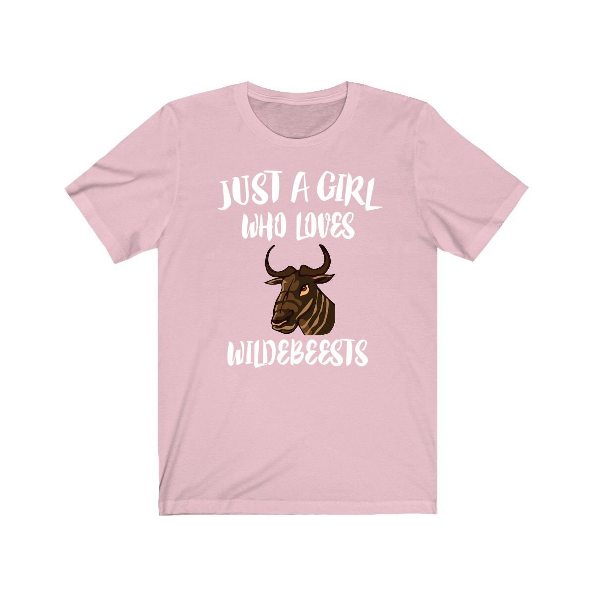 Just A Girl Who Loves Wildebeest Shirt, Wildebeest Lover Shirt, Wildebeest Lover Gift, Wildebeest Gift, Wildebeest Shirt, Animal Adult Kids Image 2