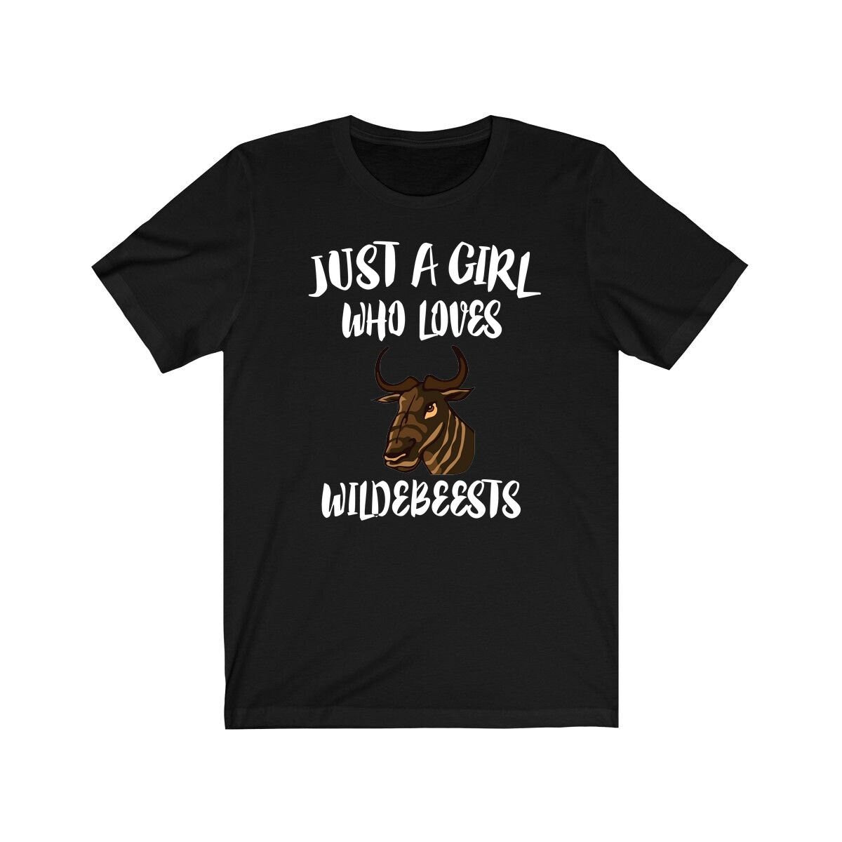 Just A Girl Who Loves Wildebeest Shirt, Wildebeest Lover Shirt, Wildebeest Lover Gift, Wildebeest Gift, Wildebeest Shirt, Animal Adult Kids Image 4