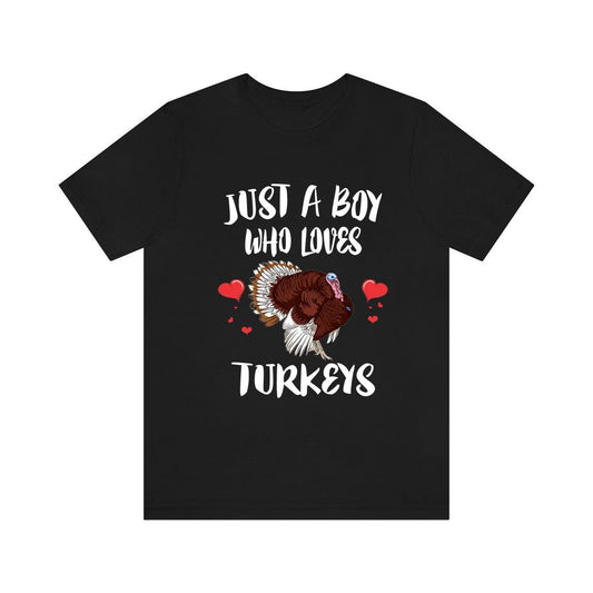 Just A Boy Who Loves Turkeys Bird Shirt - turkey print design