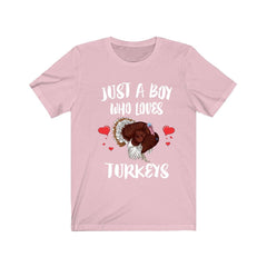 Just A Boy Who Loves Turkeys Bird Shirt - turkey print design