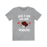 Just A Boy Who Loves Turkeys Bird Shirt, Turkey Lover Shirt, Turkey Shirt, Turkey Lover Gift, Animal Shirt Image 3