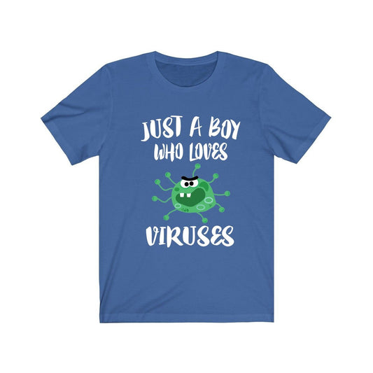 Just A Boy Who Loves Viruses Shirt - virus print design