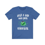 Just A Boy Who Loves Viruses Shirt, Virus Lover Shirt, Virologist Shirt, Virus Lover Gift, Animal Shirt Image 2