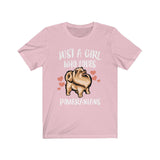 Just A Girl Who Loves Pomeranians Dogs Shirt, Pomeranian Shirt, Dog Lover Gift, Pomeranian Lover Shirt,  Adult Toddler Kids Gift T-Shirt Image 4