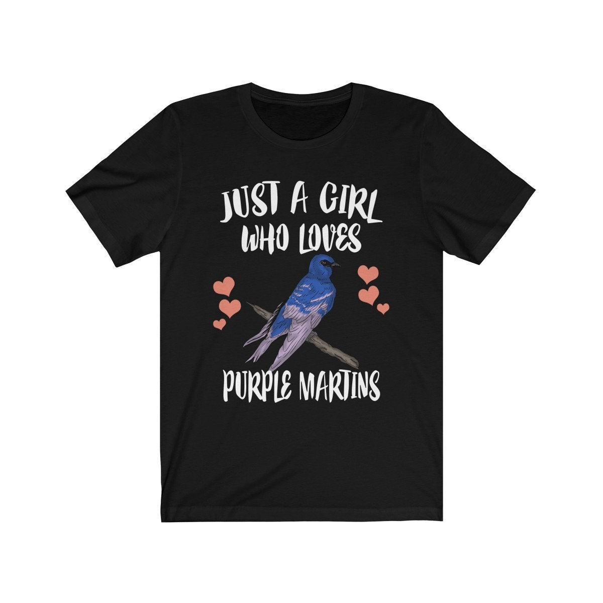 Just A Girl Who Loves Purple Martins Shirt, Purple Martin Lover Shirt, Birding Gift, Bird Lover Shirt,  Adult Toddler Kids Gift T-Shirt Image 2