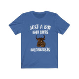 Just A Boy Who Loves Wildebeests Shirt, Wildebeest Lover Shirt, Wildebeest Shirt, Wildebeest Lover Gift, Animal Shirt Image 3