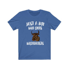 Just A Boy Who Loves Wildebeests Shirt - wildebeest print design