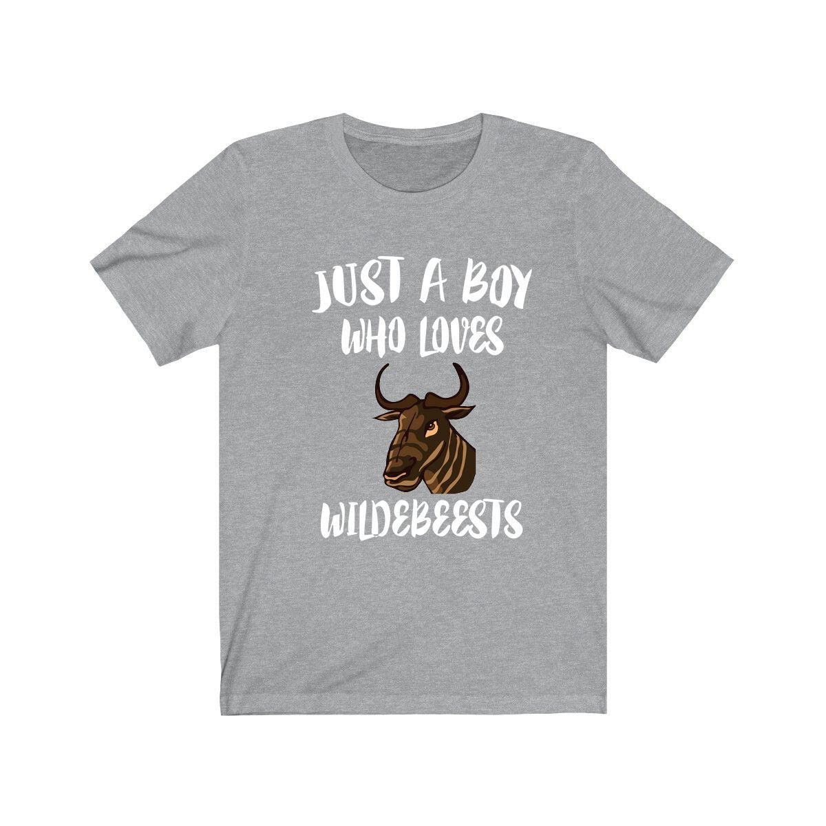 Just A Boy Who Loves Wildebeests Shirt, Wildebeest Lover Shirt, Wildebeest Shirt, Wildebeest Lover Gift, Animal Shirt Image 1