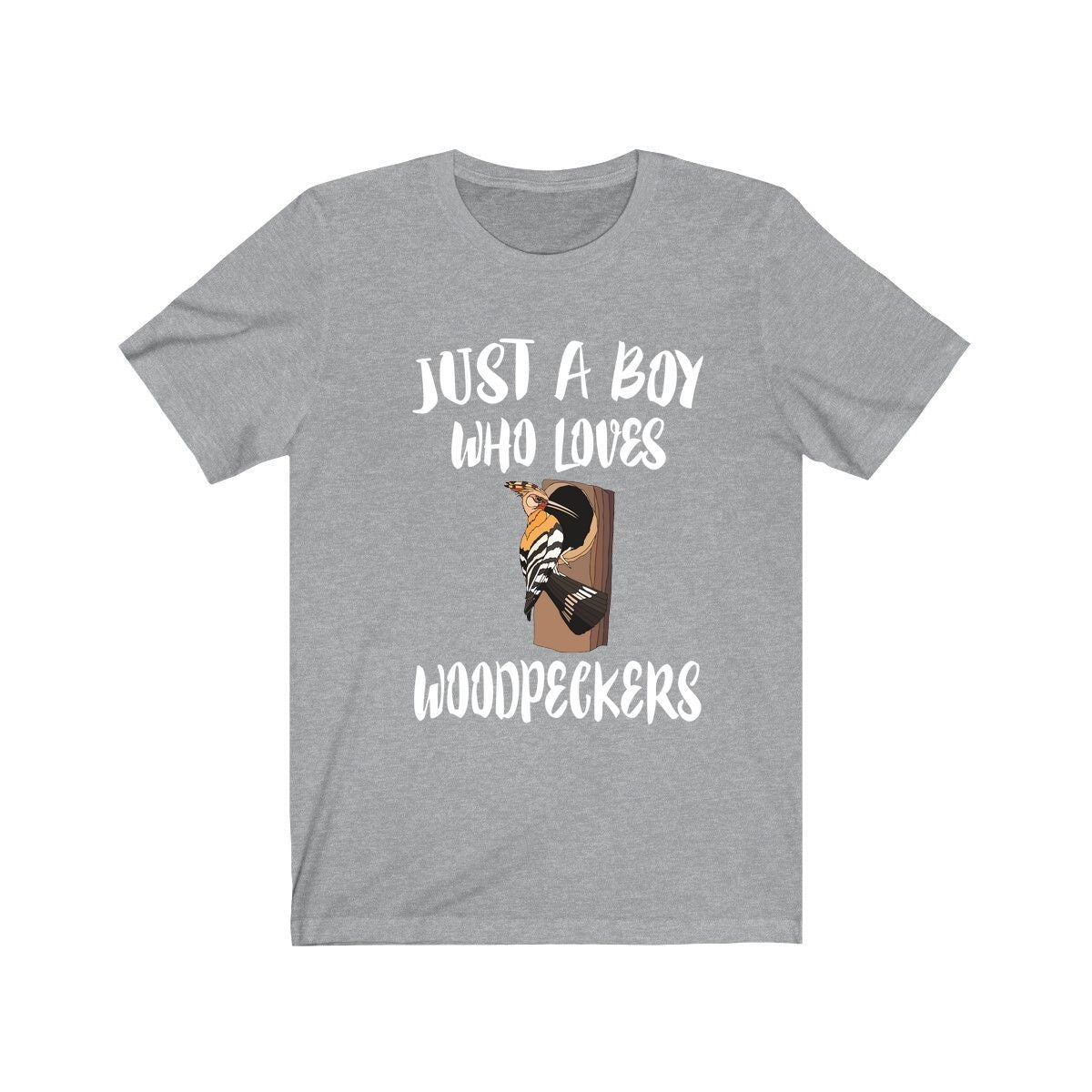 Just A Boy Who Loves Woodpeckers Shirt, Woodpecker Lover Shirt, Birding Shirt, Bird Lover Gift, Animal Shirt Image 3