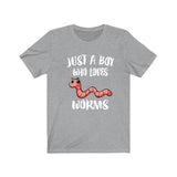 Just A Boy Who Loves Worms Shirt, Worm Lover Shirt, Worm Shirt, Worm Lover Gift, Animal Shirt Image 3