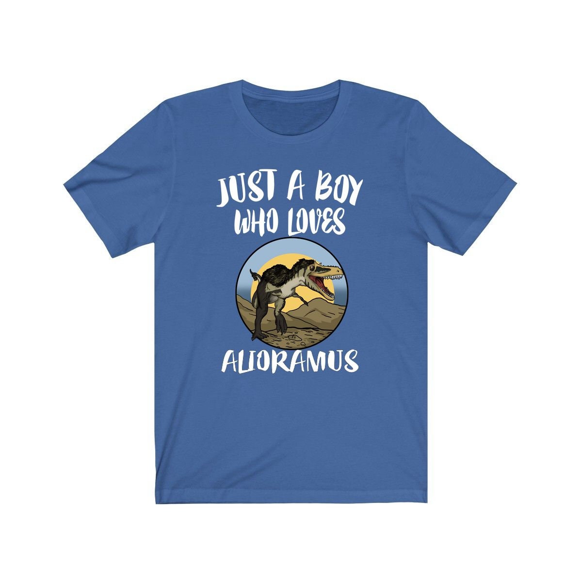 Just A Boy Who Loves Alioramus Dinosaur Shirt, Dinosaur Lover Shirt, Alioramus Shirt, Dinosaur Lover Gift,  Adult Toddler Kids T-Shirt Image 3