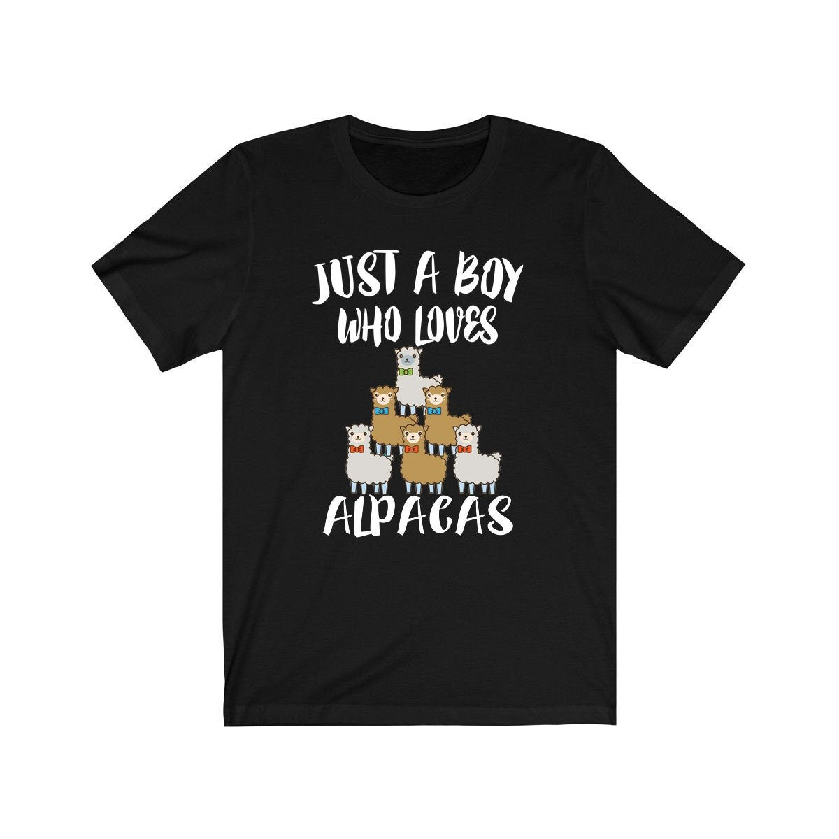 Just A Boy Who Loves Alpacas Shirt, Alpaca Lover Shirt, Alpaca Shirt, Alpaca Lover Gift,  Adult Toddler Kids T-Shirt Image 1