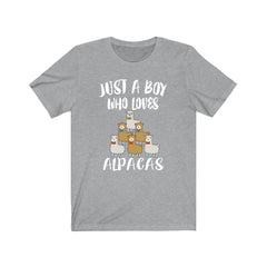Just A Boy Who Loves Alpacas Shirt - alpaca print design