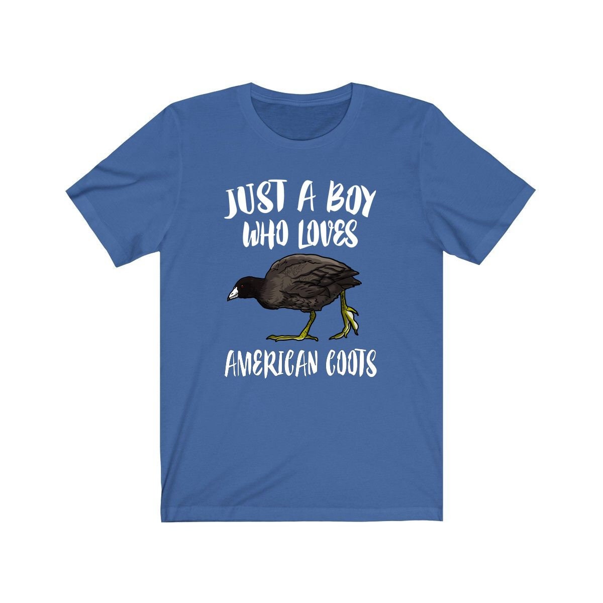 Just A Boy Who Loves American Coots Shirt, Bird Lover Shirt, Birding Shirt, Birding Lover Gift,  Adult Toddler Kids T-Shirt Image 2