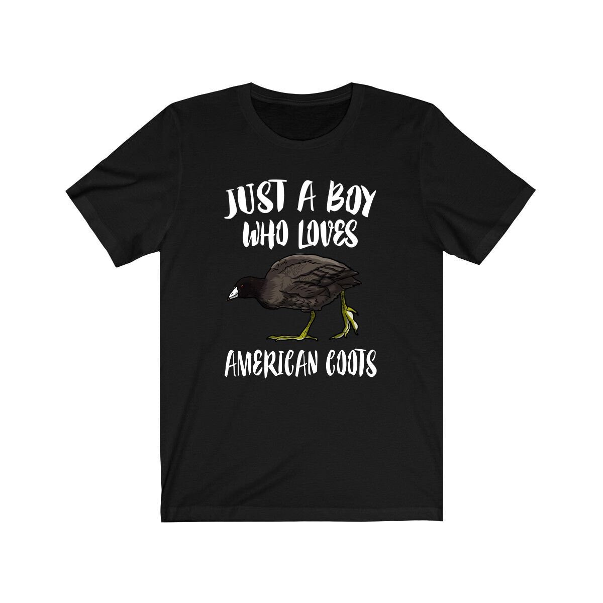 Just A Boy Who Loves American Coots Shirt, Bird Lover Shirt, Birding Shirt, Birding Lover Gift,  Adult Toddler Kids T-Shirt Image 3
