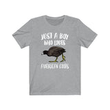 Just A Boy Who Loves American Coots Shirt, Bird Lover Shirt, Birding Shirt, Birding Lover Gift,  Adult Toddler Kids T-Shirt Image 1