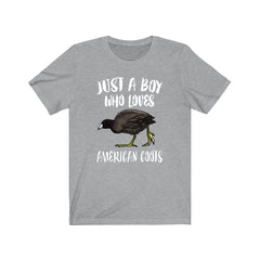 Just A Boy Who Loves American Coots Shirt - American coot print design