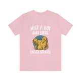 Just A Boy Who Loves Cocker Spaniels Dog Shirt, Cocker Spaniel Lover Shirt, Cocker Spaniel Shirt, Dog Lover Gift, Animal Adult Kids T-Shirt Image 4