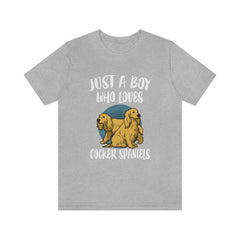 Just A Boy Who Loves Cocker Spaniels Shirt - Cocker Spaniel print design