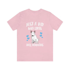 Just A Boy Who Loves Bull Terriers Shirt - Bull Terrier print design