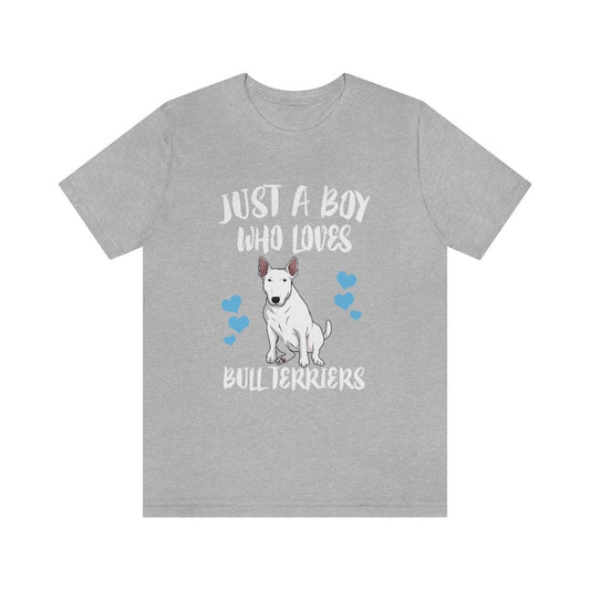Just A Boy Who Loves Bull Terriers Shirt - Bull Terrier print design