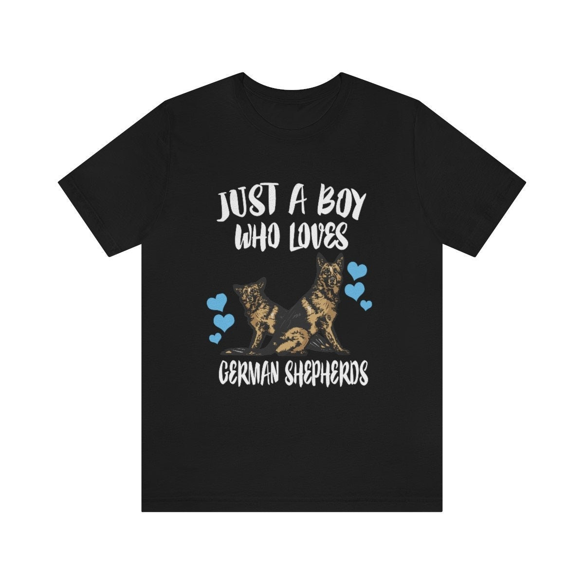 Just A Boy Who Loves German Shepherds Dog Shirt, German Shepherd Lover Shirt, Dog Shirt, Dog Lover Gift, Animal Adult Kids T-Shirt Image 3